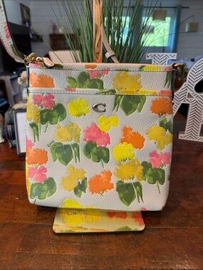 Coach Kitt Messenger Crossbody Bag in Floral Print